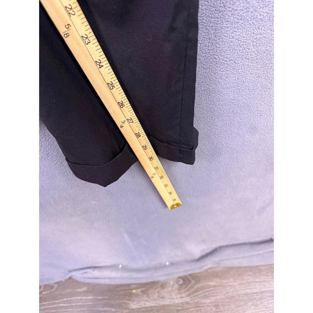 Canali Wool Dress Pants Mens 7 Black Trousers 39x30 Italy Luxury Business
